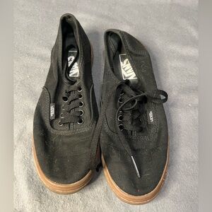 Vans authentic slim black gum soles